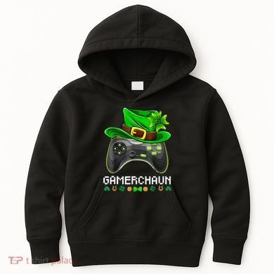 Gamerchaun St Patrick's Day Game Kids Hoodie