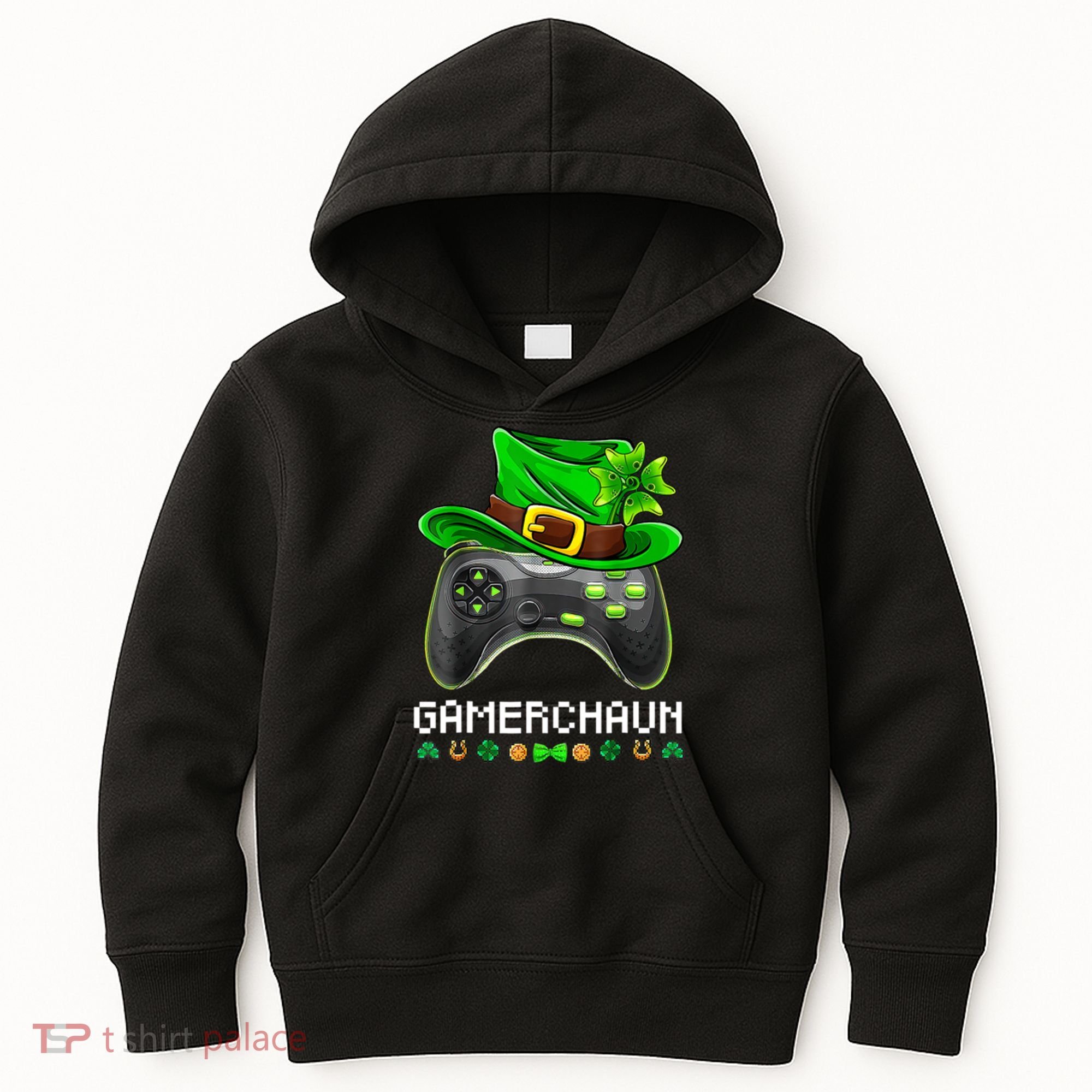 Gamerchaun St Patrick's Day Game Kids Hoodie