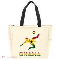 Ghana Soccer Player Ghana Ghanese Roots Evolution Ghana Flag Tote Bag thumb 0