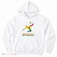 Ghana Soccer Player Ghana Ghanese Roots Evolution Ghana Flag Hoodie thumb 0