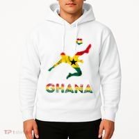 Ghana Soccer Player Ghana Ghanese Roots Evolution Ghana Flag Hoodie thumb 2