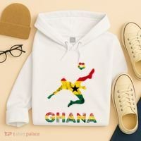 Ghana Soccer Player Ghana Ghanese Roots Evolution Ghana Flag Hoodie thumb 4