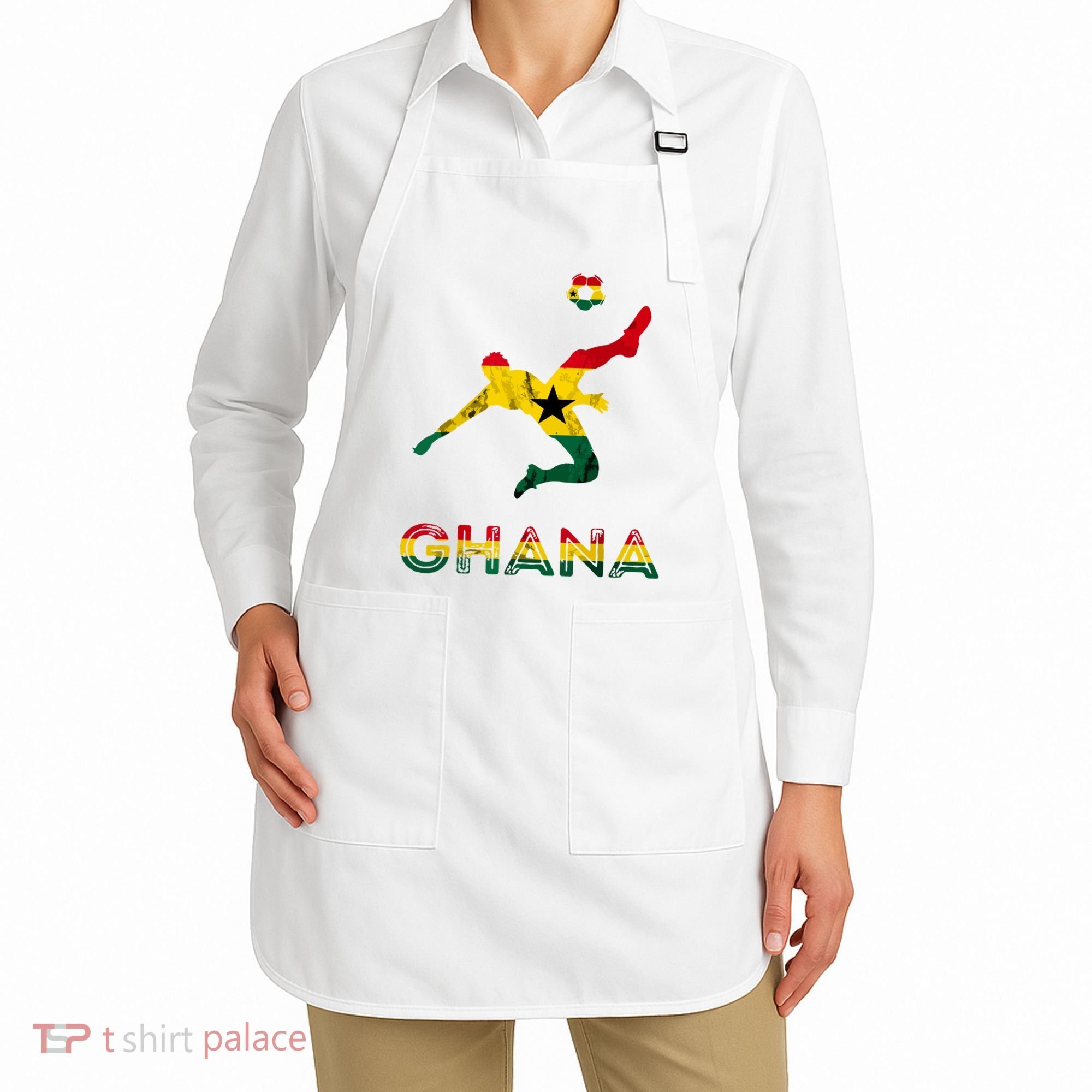 Ghana Soccer Player Ghana Ghanese Roots Evolution Ghana Flag Apron