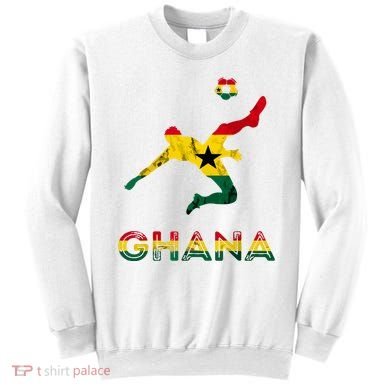 Ghana Soccer Player Ghana Ghanese Roots Evolution Ghana Flag Sweatshirt
