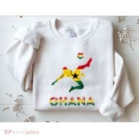 Ghana Soccer Player Ghana Ghanese Roots Evolution Ghana Flag Sweatshirt thumb 2