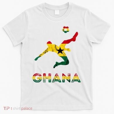 Ghana Soccer Player Ghana Ghanese Roots Evolution Ghana Flag T-Shirt
