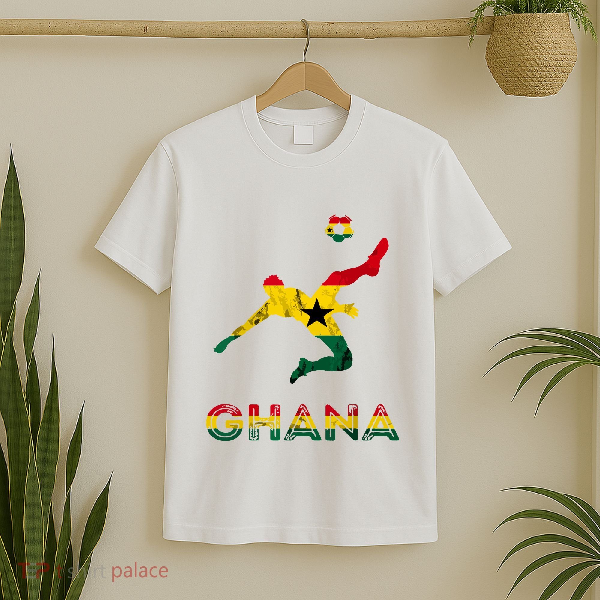 Ghana Soccer Player Ghana Ghanese Roots Evolution Ghana Flag T-Shirt