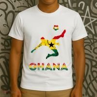 Ghana Soccer Player Ghana Ghanese Roots Evolution Ghana Flag T-Shirt thumb 3