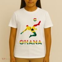 Ghana Soccer Player Ghana Ghanese Roots Evolution Ghana Flag T-Shirt thumb 4
