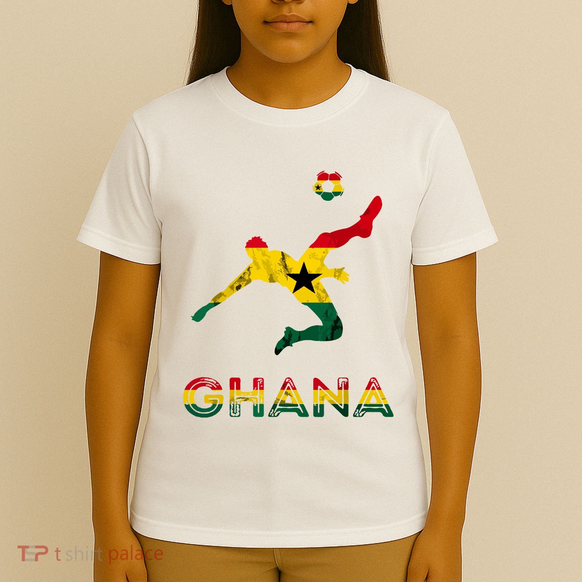 Ghana Soccer Player Ghana Ghanese Roots Evolution Ghana Flag T-Shirt