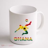 Ghana Soccer Player Ghana Ghanese Roots Evolution Ghana Flag Coffee Mug thumb 1