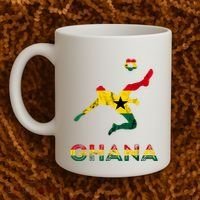 Ghana Soccer Player Ghana Ghanese Roots Evolution Ghana Flag Coffee Mug thumb 2