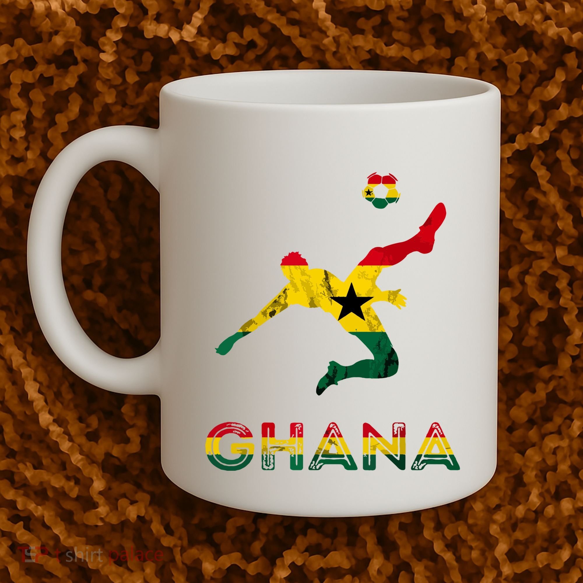Ghana Soccer Player Ghana Ghanese Roots Evolution Ghana Flag Coffee Mug