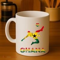 Ghana Soccer Player Ghana Ghanese Roots Evolution Ghana Flag Coffee Mug thumb 4