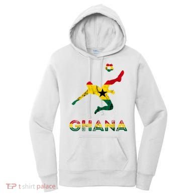 Ghana Soccer Player Ghana Ghanese Roots Evolution Ghana Flag Women's Hoodie
