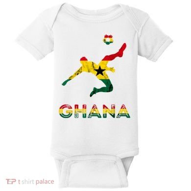 Ghana Soccer Player Ghana Ghanese Roots Evolution Ghana Flag Baby Bodysuit