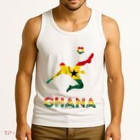 Ghana Soccer Player Ghana Ghanese Roots Evolution Ghana Flag Tank Top thumb 3