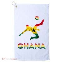 Ghana Soccer Player Ghana Ghanese Roots Evolution Ghana Flag Golf Towel thumb 0