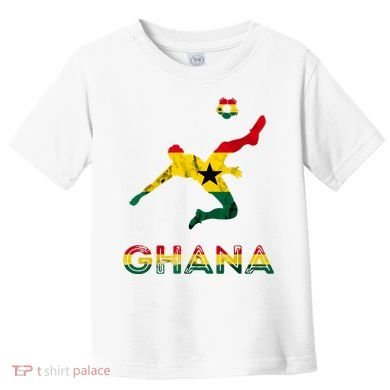 Ghana Soccer Player Ghana Ghanese Roots Evolution Ghana Flag Toddler T-Shirt