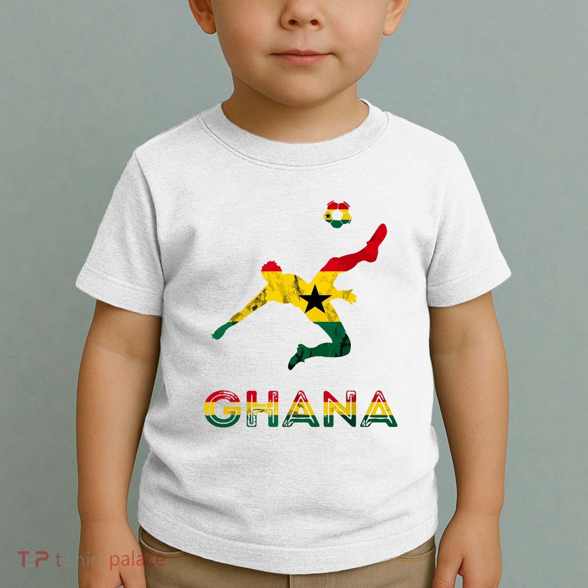 Ghana Soccer Player Ghana Ghanese Roots Evolution Ghana Flag Toddler T-Shirt