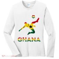 Ghana Soccer Player Ghana Ghanese Roots Evolution Ghana Flag Women's Long Sleeve Shirt thumb 0