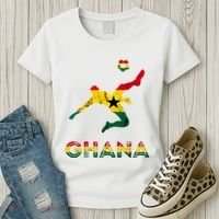Ghana Soccer Player Ghana Ghanese Roots Evolution Ghana Flag Women's T-Shirt thumb 3