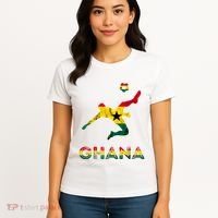 Ghana Soccer Player Ghana Ghanese Roots Evolution Ghana Flag Women's T-Shirt thumb 4