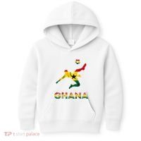 Ghana Soccer Player Ghana Ghanese Roots Evolution Ghana Flag Kids Hoodie thumb 0