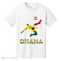 Ghana Soccer Player Ghana Ghanese Roots Evolution Ghana Flag Kids T-Shirt thumb 0