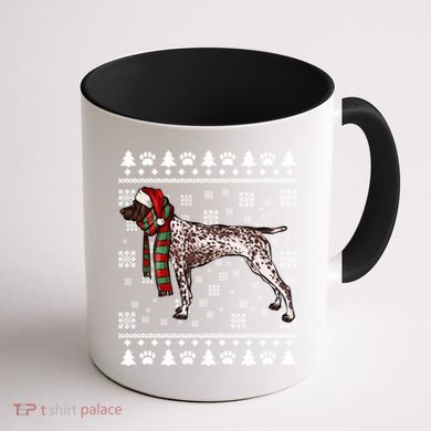 Ger Shorthaired Pointer Dog Santa Hat Xmas Ugly Christmas Meaningful Gift Coffee Mug back