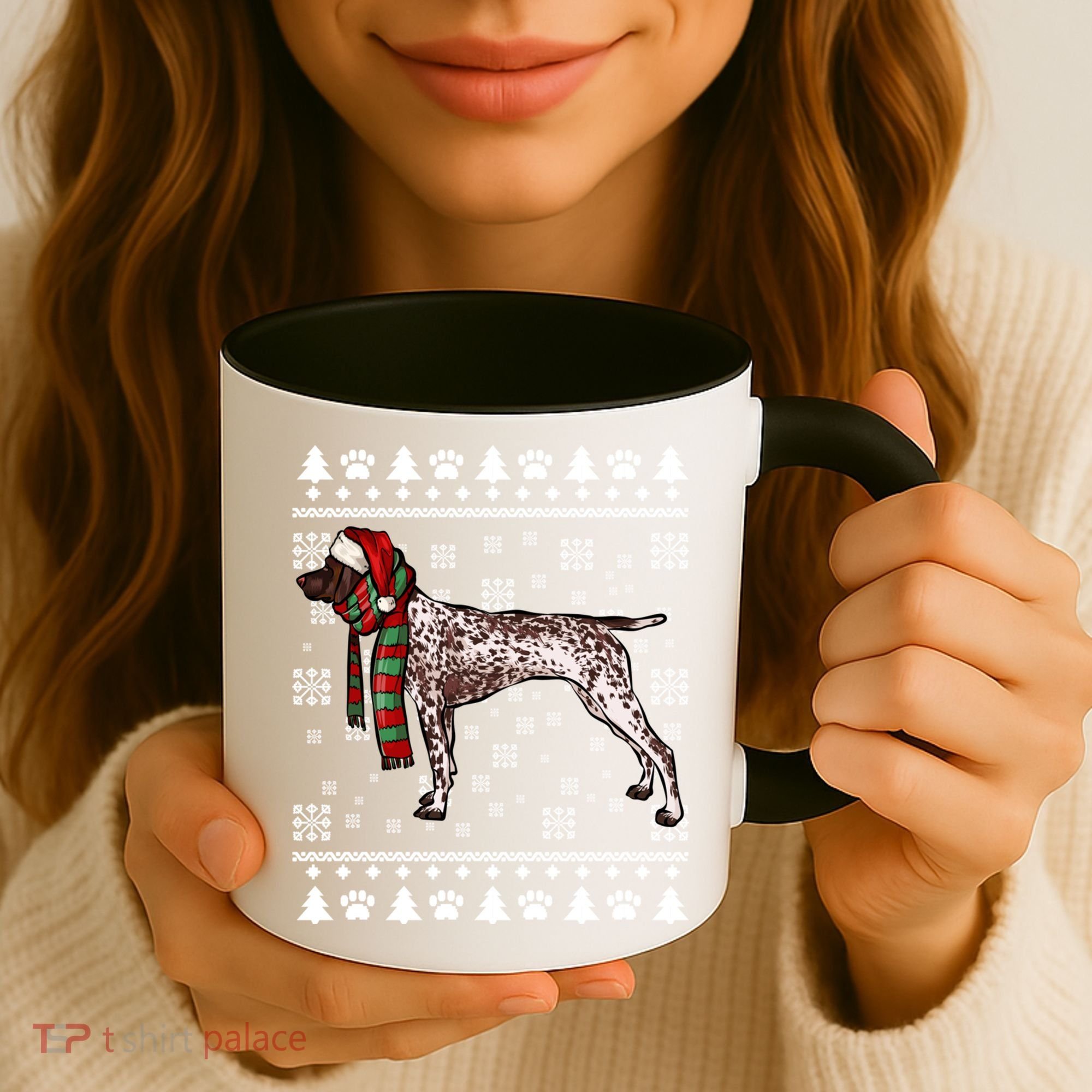 Ger Shorthaired Pointer Dog Santa Hat Xmas Ugly Christmas Meaningful Gift Coffee Mug