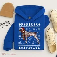 Ger Shorthaired Pointer Dog Santa Hat Xmas Ugly Christmas Meaningful Gift Hoodie thumb 4