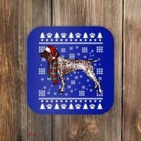 Ger Shorthaired Pointer Dog Santa Hat Xmas Ugly Christmas Meaningful Gift Coaster thumb 0