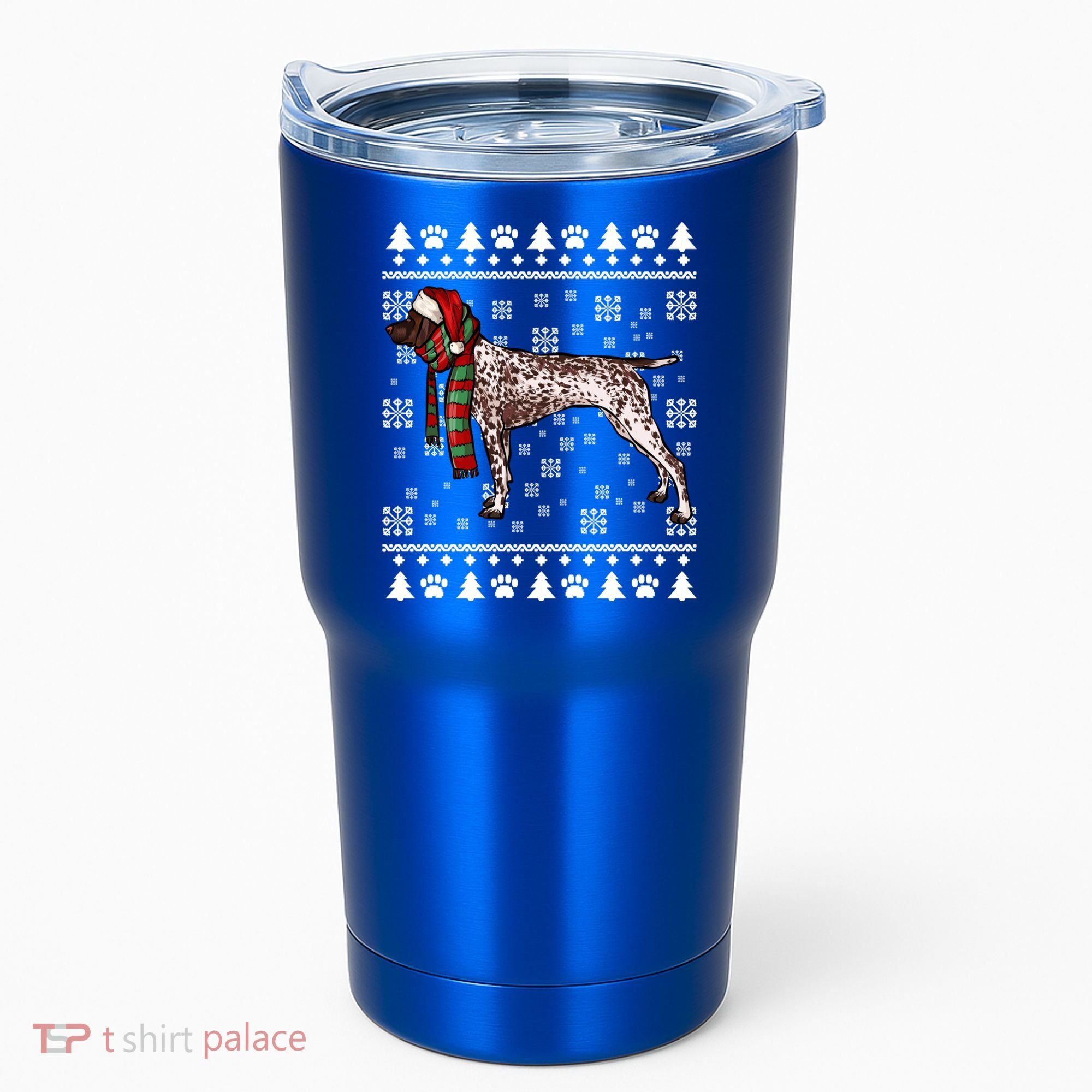 Ger Shorthaired Pointer Dog Santa Hat Xmas Ugly Christmas Meaningful Gift Tumbler