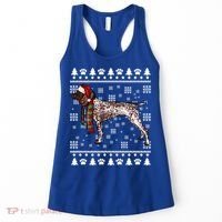 Ger Shorthaired Pointer Dog Santa Hat Xmas Ugly Christmas Meaningful Gift Women's Tank Top thumb 0