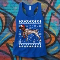 Ger Shorthaired Pointer Dog Santa Hat Xmas Ugly Christmas Meaningful Gift Women's Tank Top thumb 3