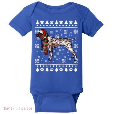 Ger Shorthaired Pointer Dog Santa Hat Xmas Ugly Christmas Meaningful Gift Baby Bodysuit