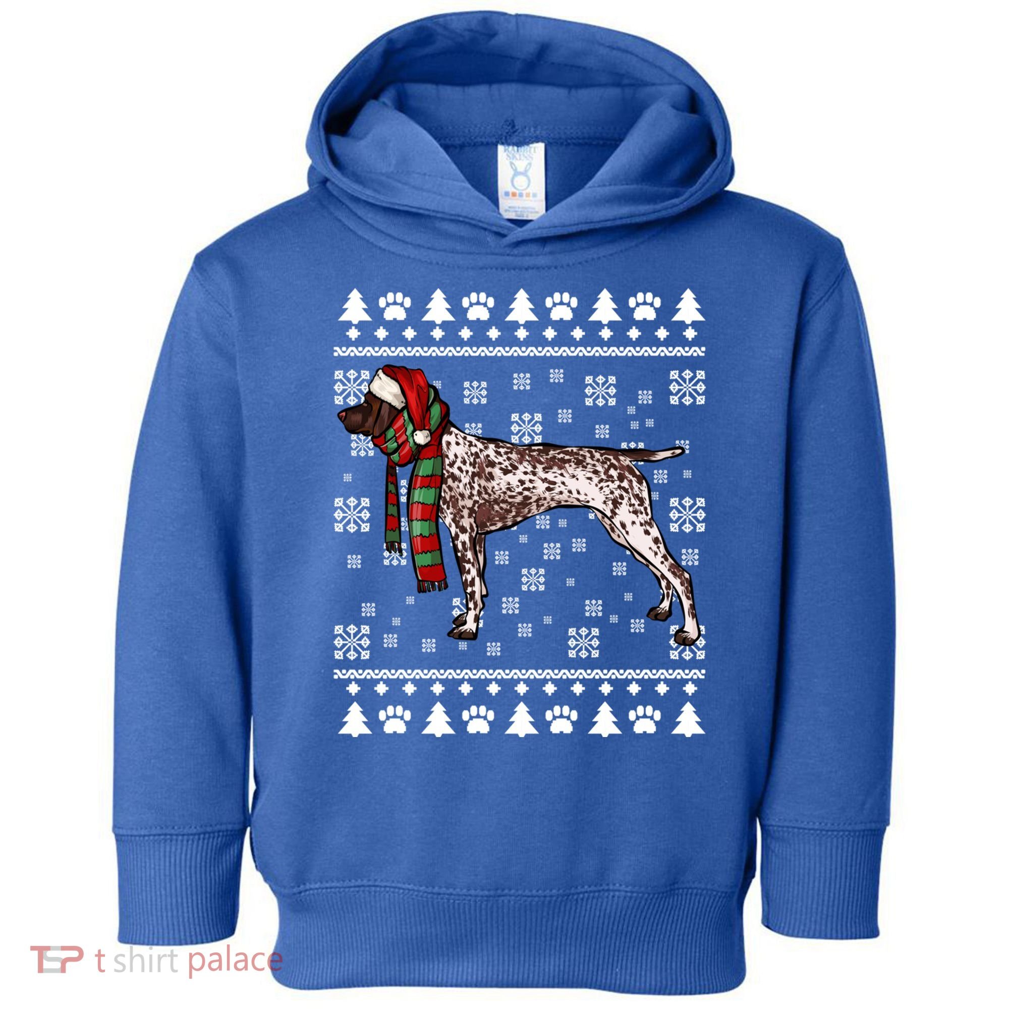 Ger Shorthaired Pointer Dog Santa Hat Xmas Ugly Christmas Meaningful Gift Toddler Hoodie