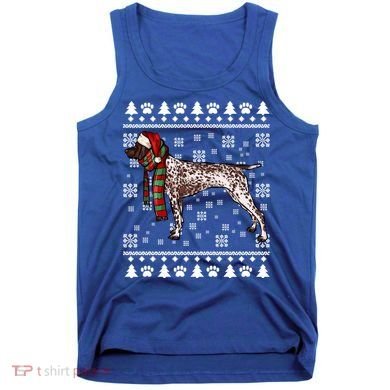 Ger Shorthaired Pointer Dog Santa Hat Xmas Ugly Christmas Meaningful Gift Tank Top