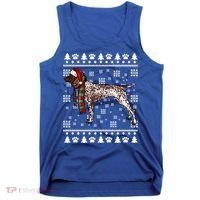 Ger Shorthaired Pointer Dog Santa Hat Xmas Ugly Christmas Meaningful Gift Tank Top thumb 0