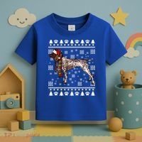Ger Shorthaired Pointer Dog Santa Hat Xmas Ugly Christmas Meaningful Gift Toddler T-Shirt thumb 3