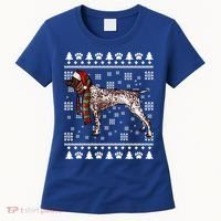 Ger Shorthaired Pointer Dog Santa Hat Xmas Ugly Christmas Meaningful Gift Women's T-Shirt thumb 0