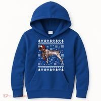 Ger Shorthaired Pointer Dog Santa Hat Xmas Ugly Christmas Meaningful Gift Kids Hoodie thumb 0