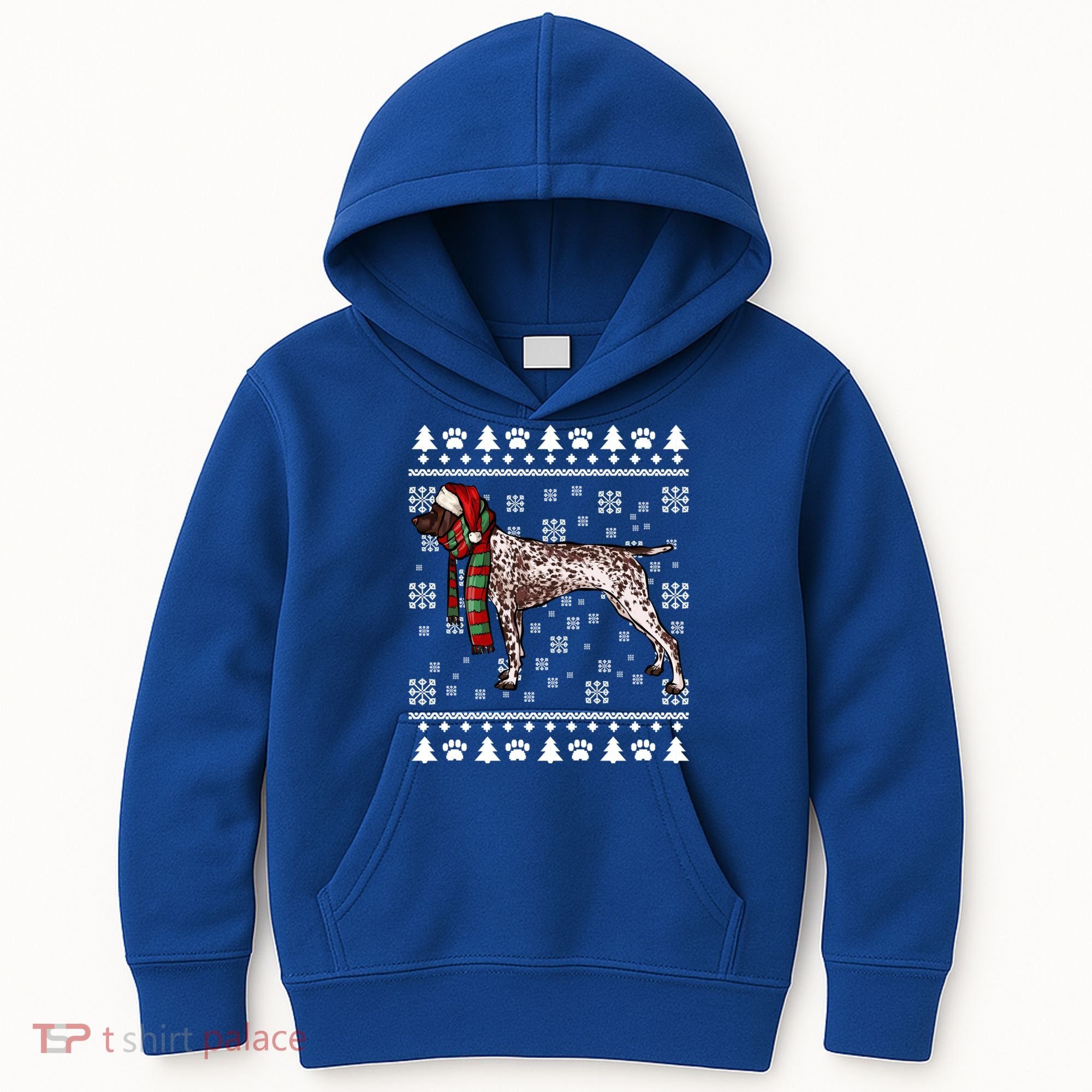Ger Shorthaired Pointer Dog Santa Hat Xmas Ugly Christmas Meaningful Gift Kids Hoodie