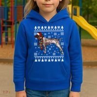 Ger Shorthaired Pointer Dog Santa Hat Xmas Ugly Christmas Meaningful Gift Kids Hoodie thumb 3