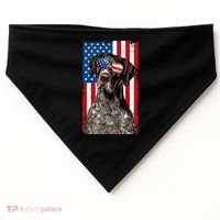 German Shorthaired Pointer 4th Of July American Flag GSP Dog USA-Made Doggie Bandana thumb 0