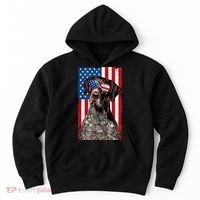 German Shorthaired Pointer 4th Of July American Flag GSP Dog Hoodie thumb 0