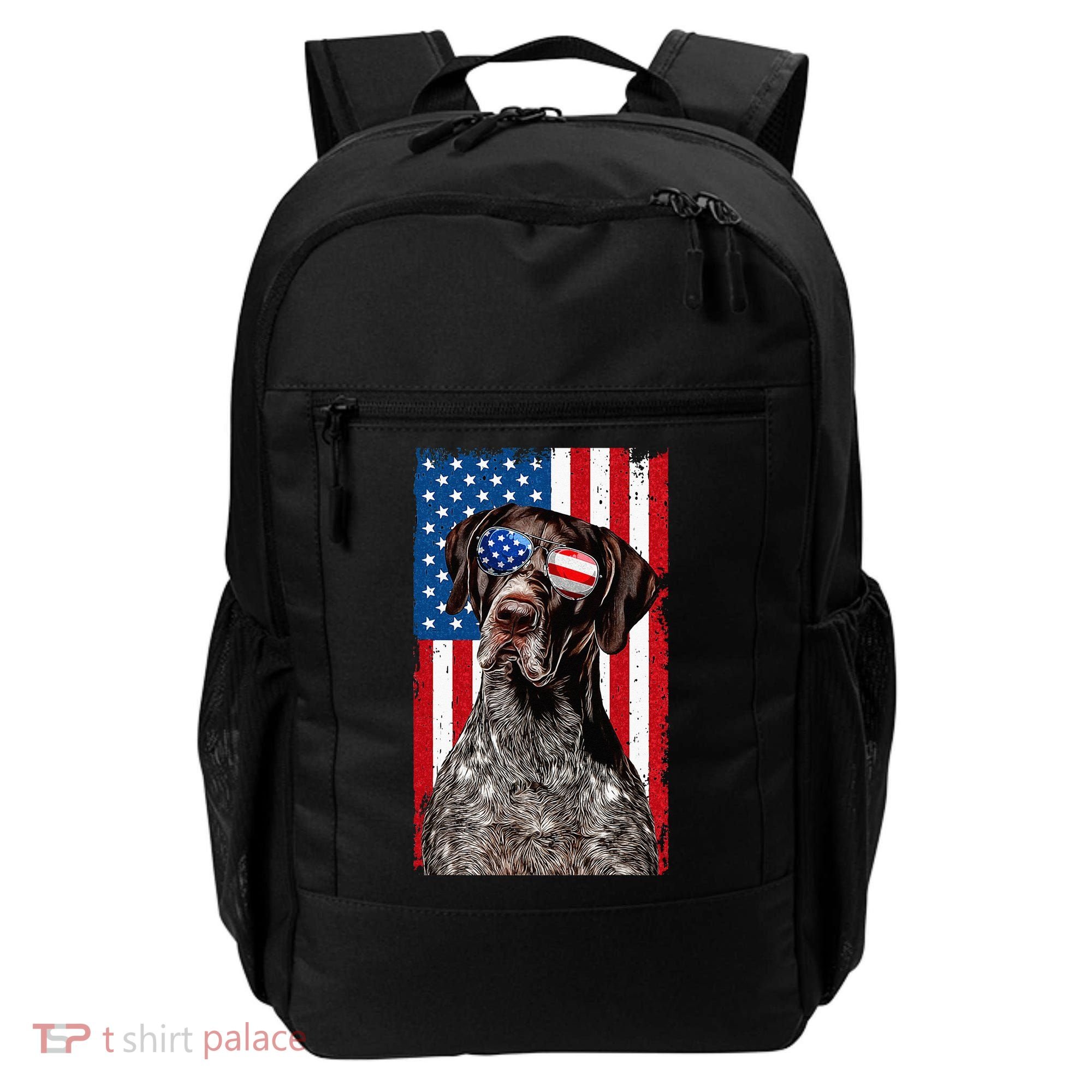German Shorthaired Pointer 4th Of July American Flag GSP Dog Backpack