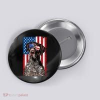 German Shorthaired Pointer 4th Of July American Flag GSP Dog Button thumb 0
