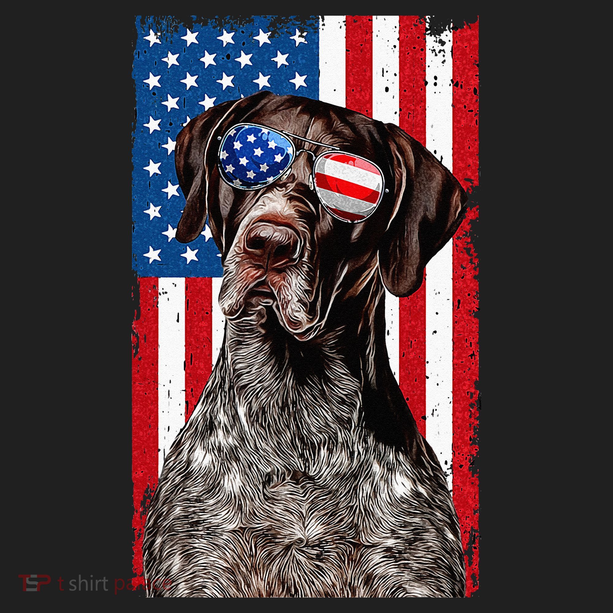 German Shorthaired Pointer 4th Of July American Flag GSP Dog Beanie
